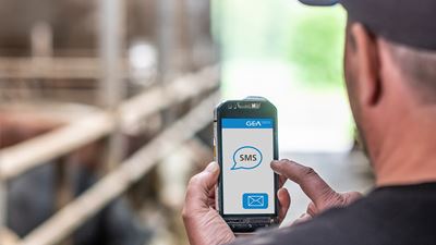 Farmer with mobile phone