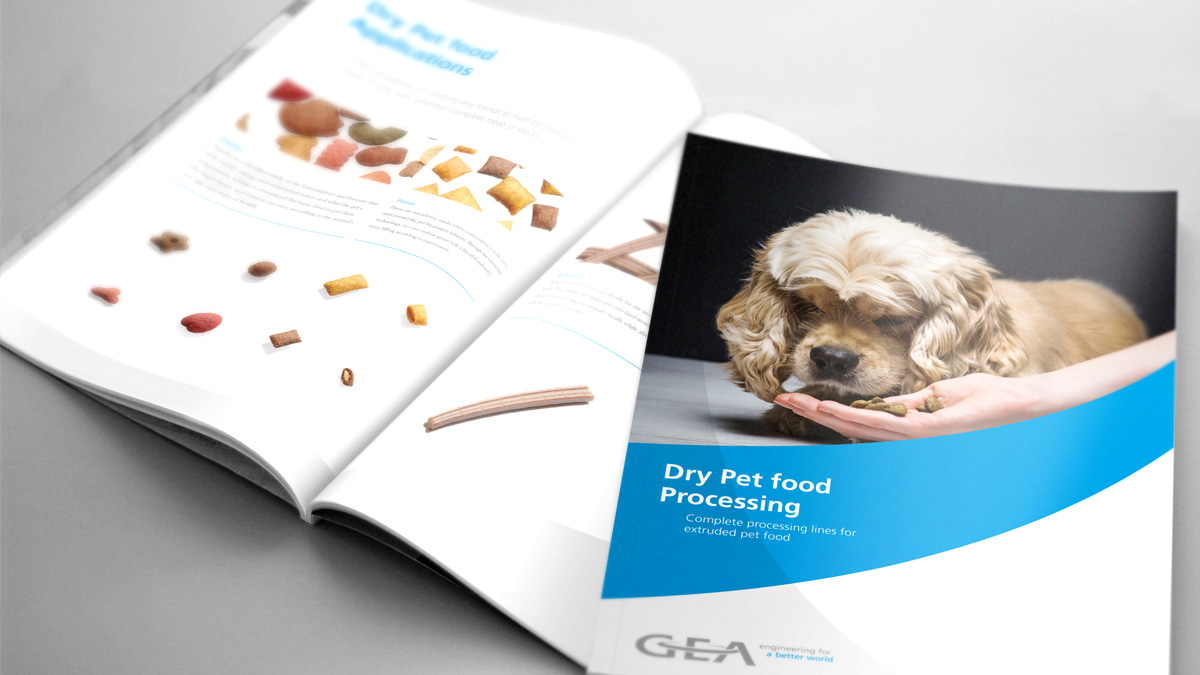 dry pet food brochure