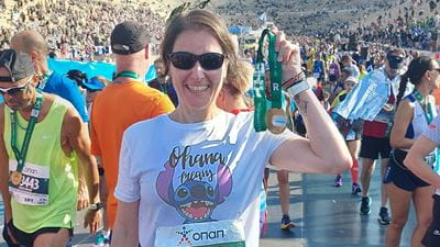 Jasmin Wehmeier at Athens marathon