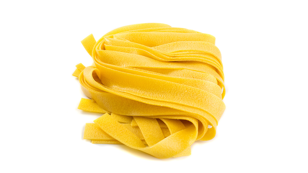 Fresh pasta tagliatelle