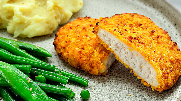 Crumb coated poultry | carrot coated chicken fillet