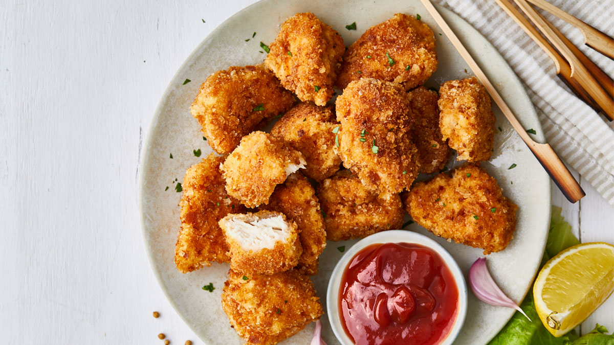 Vertical packaging frozen chicken nuggets