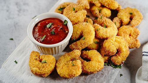 Seafood coated seafood
