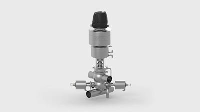 Doppelkammerventil D-tec® DDV - Standardausführung mit einem T.VIS® Steuerkopf