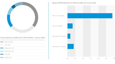 Diagram total production of edible oils