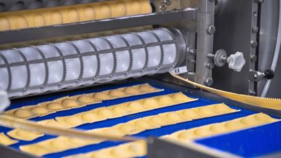 Ravioli filled pasta line