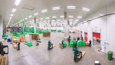 Ammoniak-Chiller zur Kühlung von Bio-Obst und -Gemüse bei Dennree