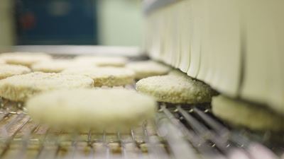 Mora, the Netherlands | Coated round croquettes on the line