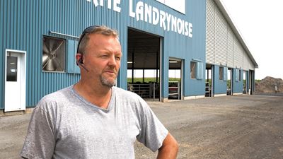 Daniel Landry, Miteigentümer der Landrynoise Farm in St-Albert, Quebec, Kanada