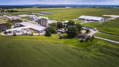 Die Landrynoise Farm produziert circa 16 Millionen Gallonen (19 Millionen US-Gallonen) Gülle pro Jahr.