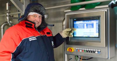 Michael Huttary with touch pannel