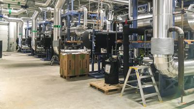 Das in Malmö installierte Ammoniak-Wärmepumpensystem. (Foto: GEA)