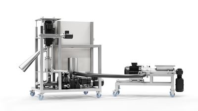 GEA vaculiq 100 Vakuumwendelfilter mit GEA MultiCrush Mahlsystem