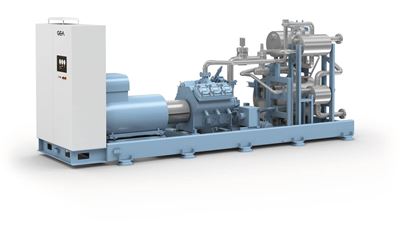 Foto 3: Die Wärmepumpen GEA RedGenium für industrielle Anwendungen eingesetzt, bei denen Prozesswärme für Nahversorgungs- oder Fernwärmenetze erforderlich ist. Quelle: GEA