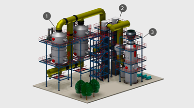 Feuchtgasreinigungsanlage mit Nasselektrofilter