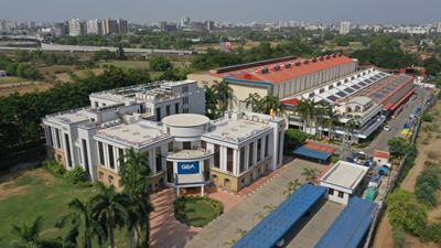 Das Bürogebäude und die Produktionsstätte von GEA in Vadodara decken nahezu 50% des Strombedarfs durch Solarenergie. Quelle: GEA