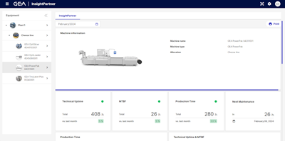 GEA InsightPartner presents all relevant data at a glance and shows the machine key performance indicators using traffic lights. This clear display allows users to spot anomalies instantly, identify what’s wrong and take immediate remedial action. The information helps to prevent costly machine downtime, so operations keep running at peak performance around the clock. Source: GEA