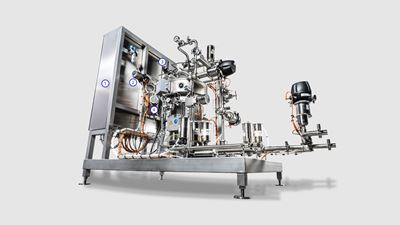Plug and win craft skid with inline carbonation