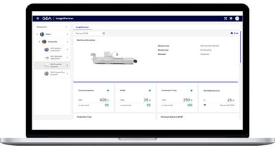 GEA InsightPartner data-driven insights for food production  | key insights screen