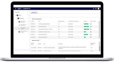 GEA InsightPartner data-driven insights for food production | machine monitoring screen 