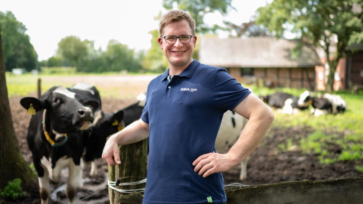 Dairy farmer Henning Lefert from Ahaus, Germany