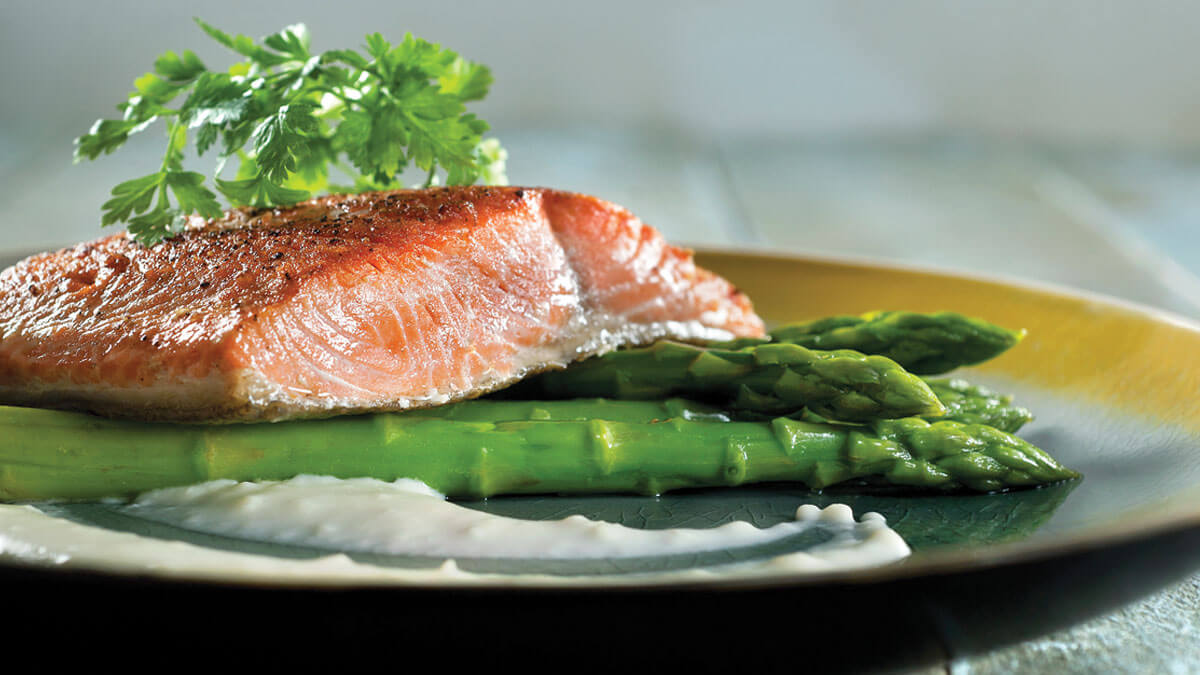 Roasted smoked salmon