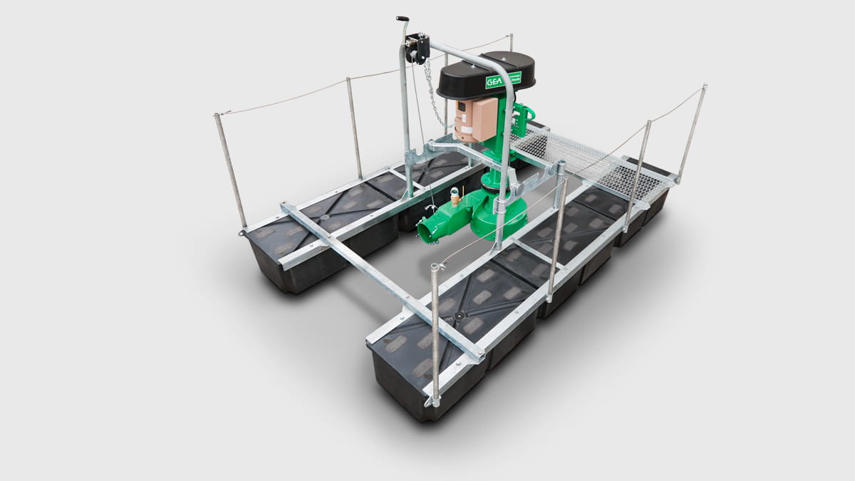 8-Inch Flush Pump on Pontoon