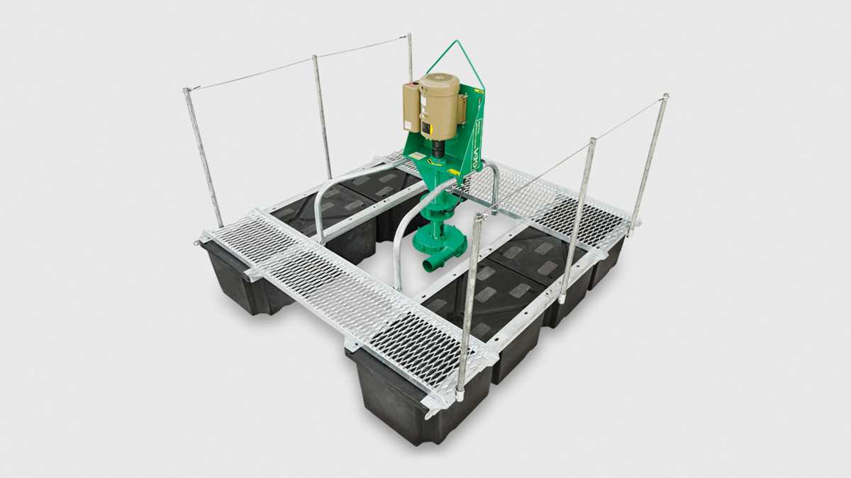 3-Zoll-Hochdruckpumpe auf Schwimmponton
