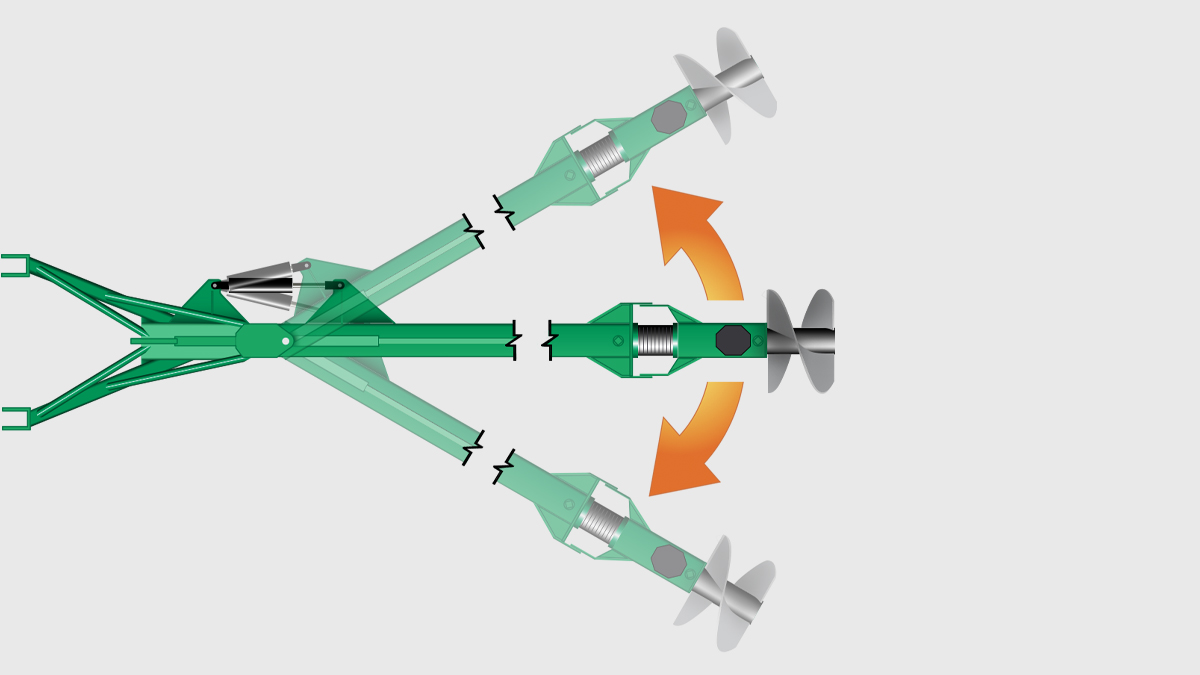 Articulated PTO Agitator