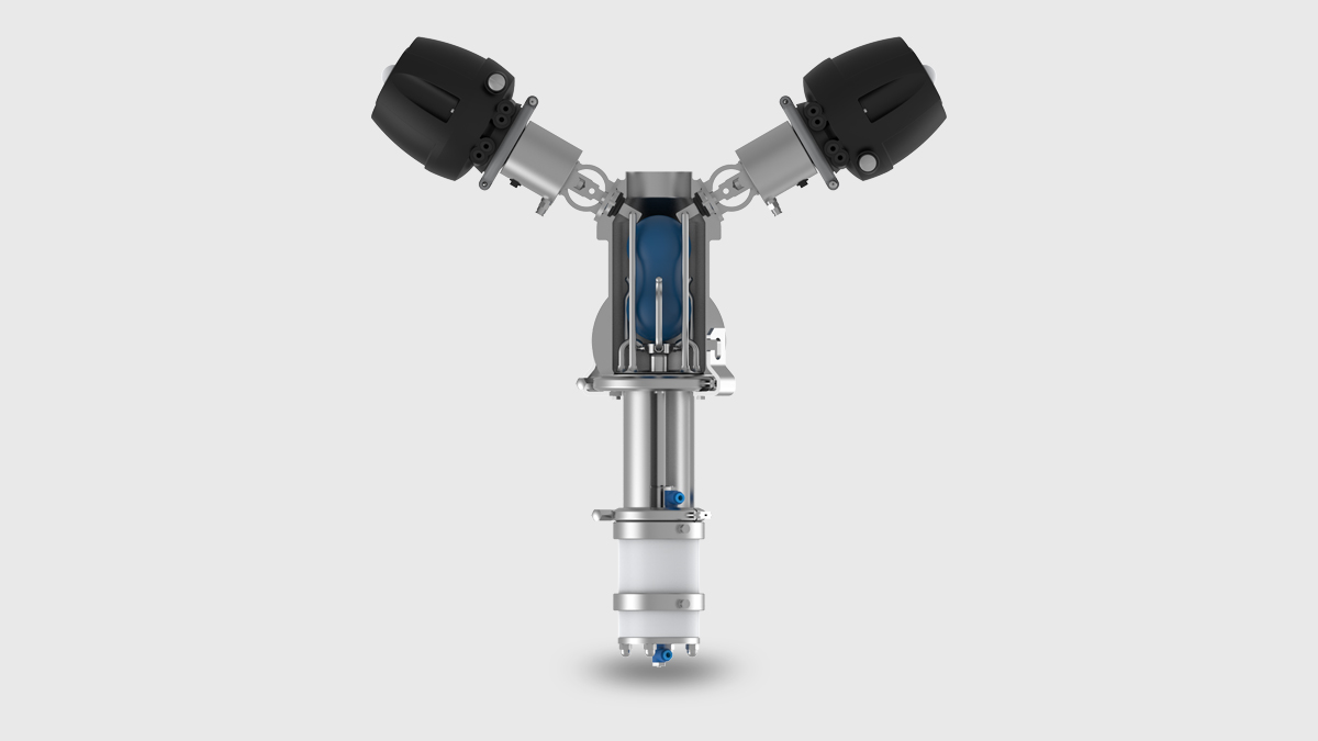 Cross-section of the pig cleaning station