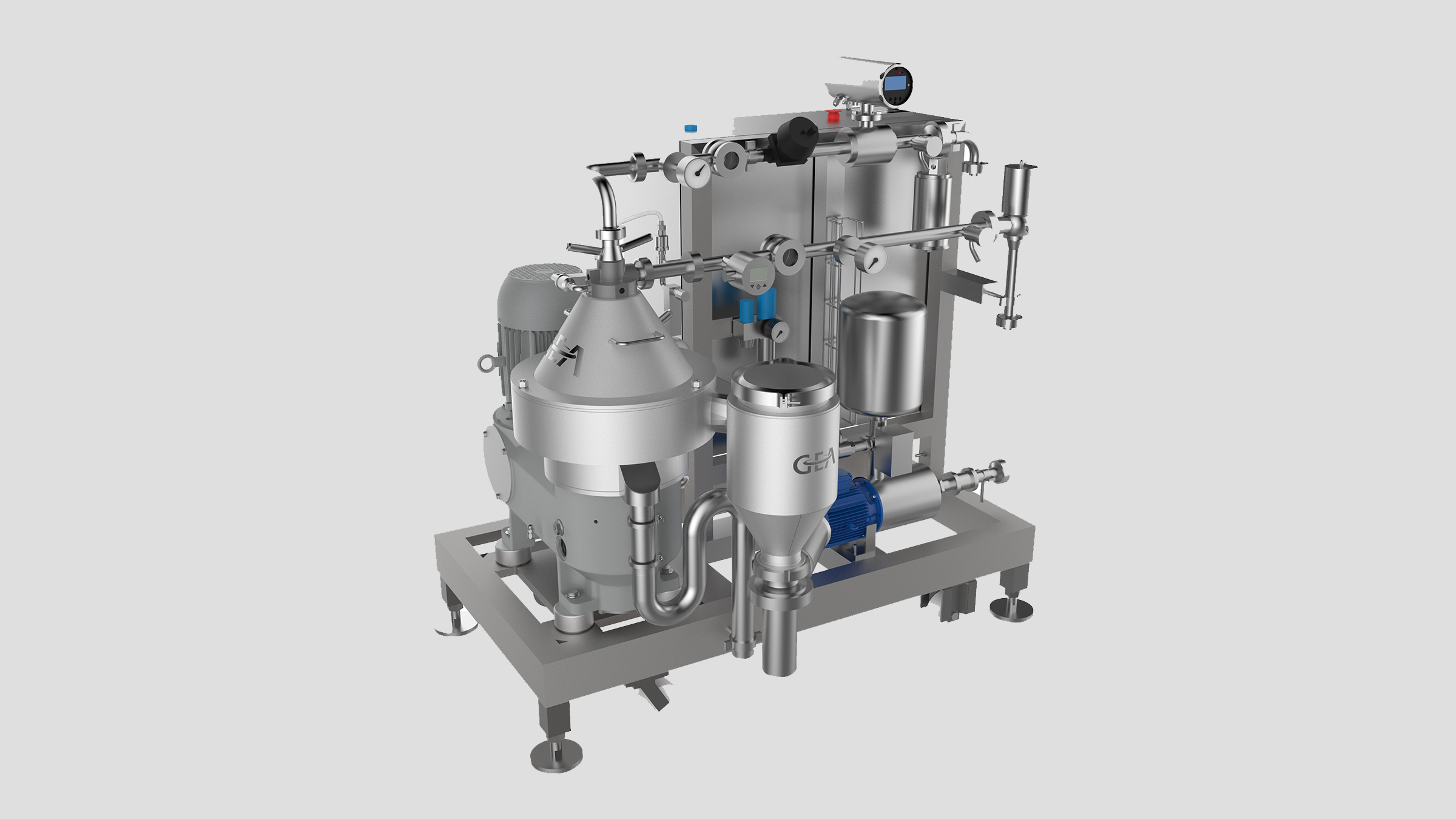 GEA brewpub separator skid for craft beer