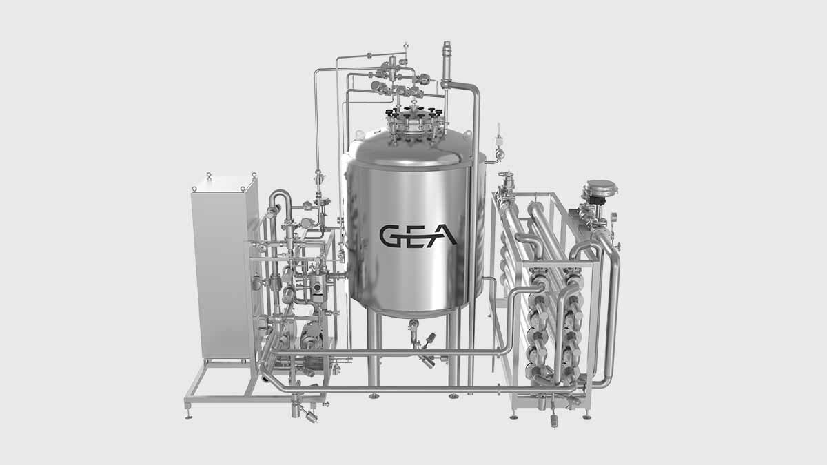 GEA DICAR-C carbonating system with heat exchanger