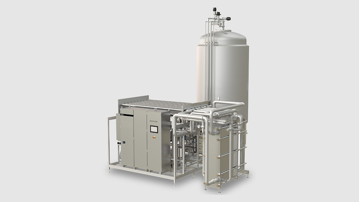 The ECO-FLASH® flash pasteurizer is fully automated, modular and skid mounted.