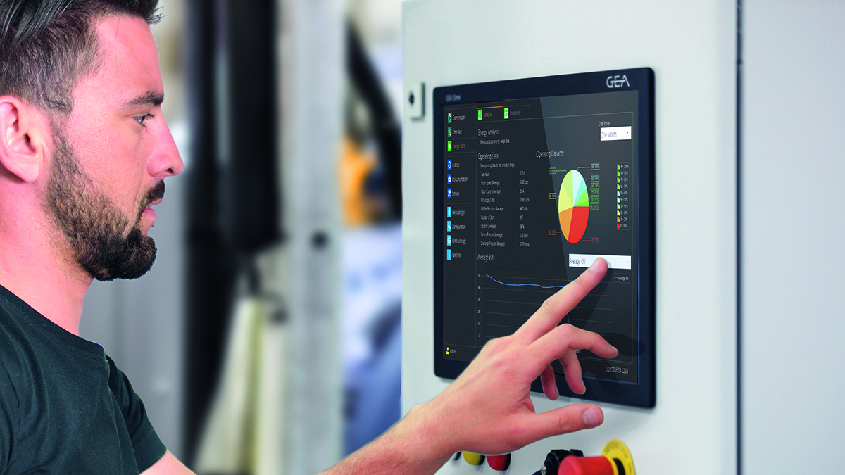 GEA Omni Retrofit Panel - The Intuitive Touch for Screw Compressor Control. 