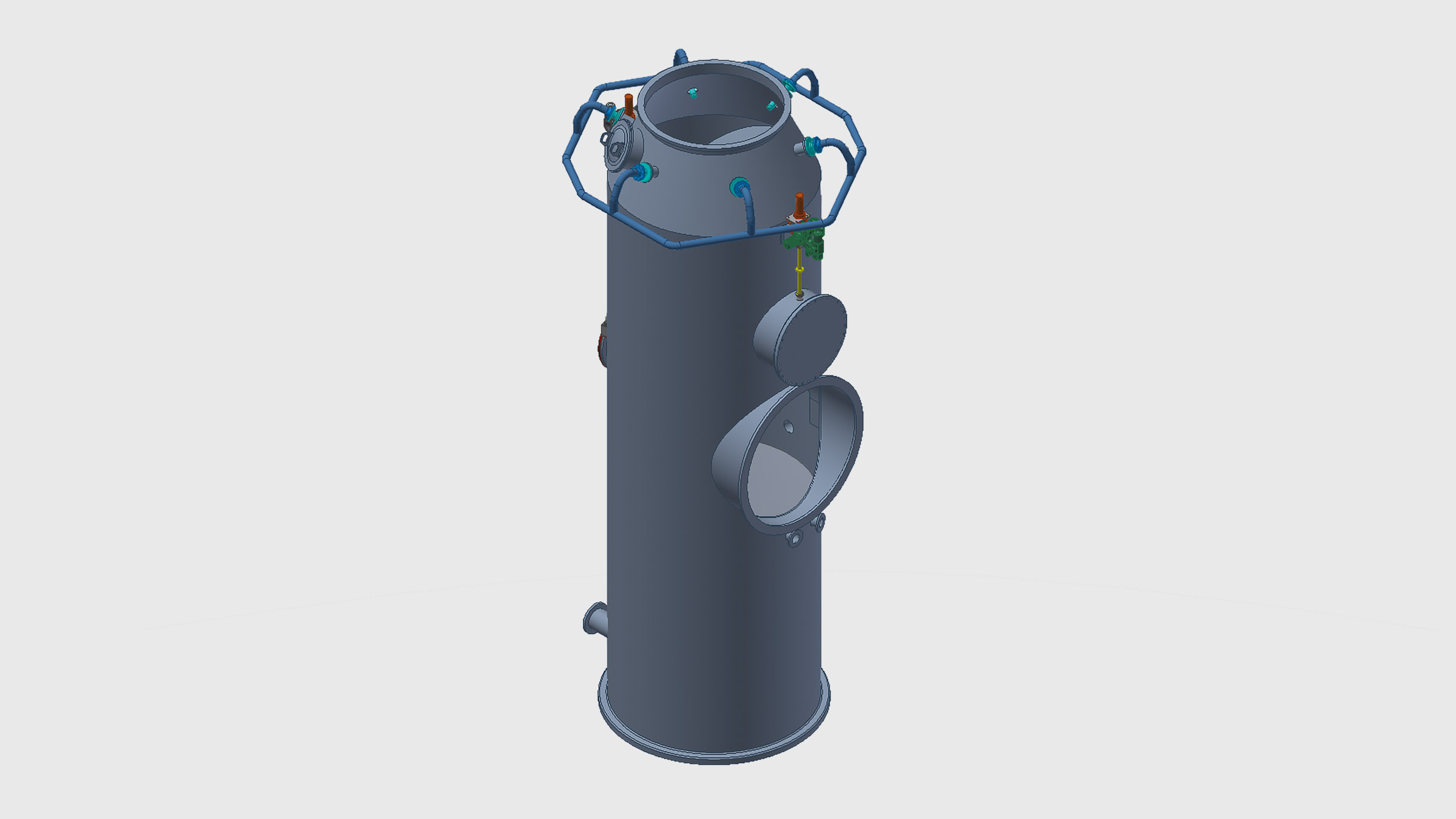 Linear flow scrubber
