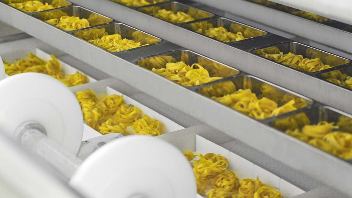 Nest-shaped pasta - Nidomatic production line
