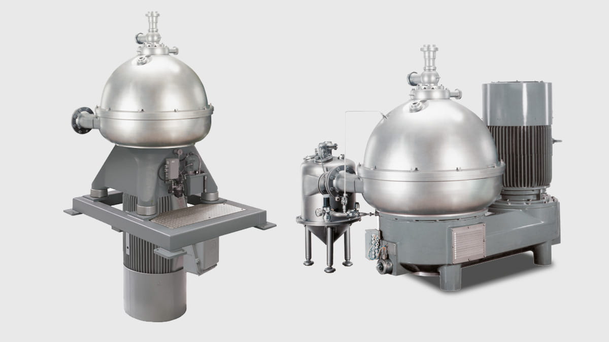 Nozzle separators for bakers yeast