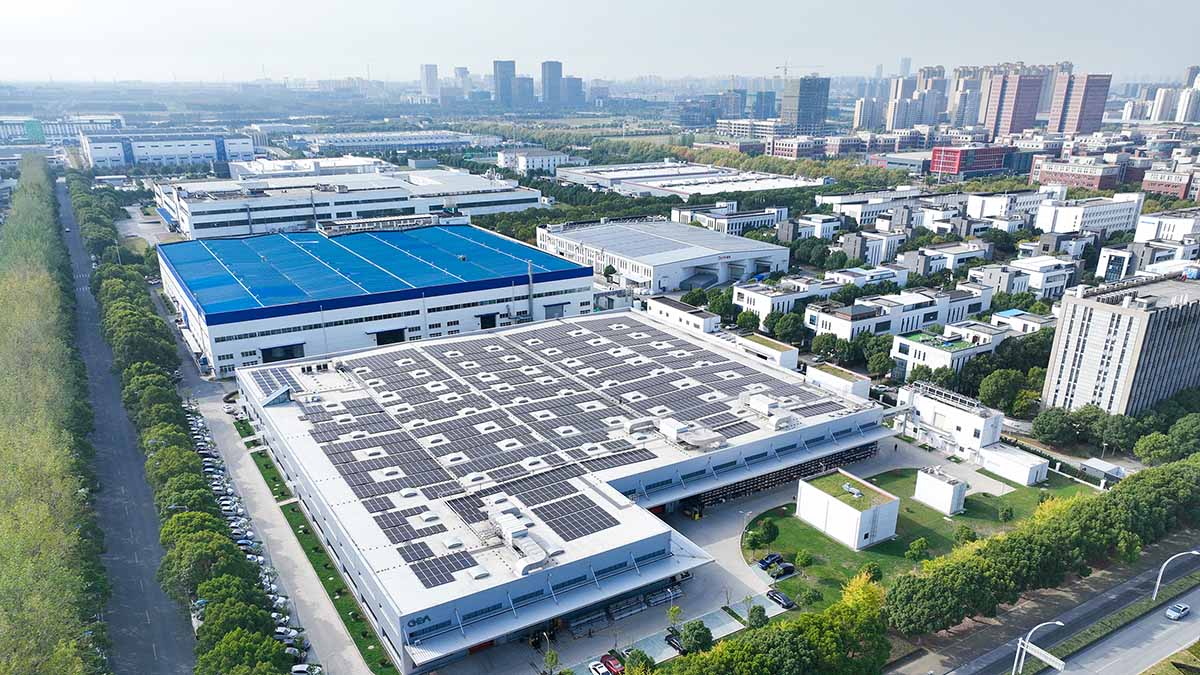 Solar installation at GEA site in Suzhou, China.